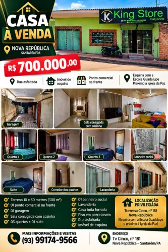Casa com ponto comercial a venda