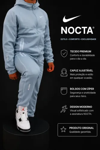 Conjunto Nike NOCTA na cor azul claro, novo e com etiquetas. Tamanhos M e G