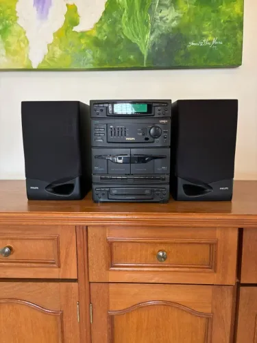 Radio antigo 3 em 1 CD e fita cassete