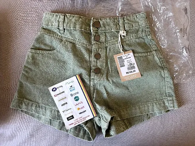 Shorts De Sarja Feminino Estonado Hering