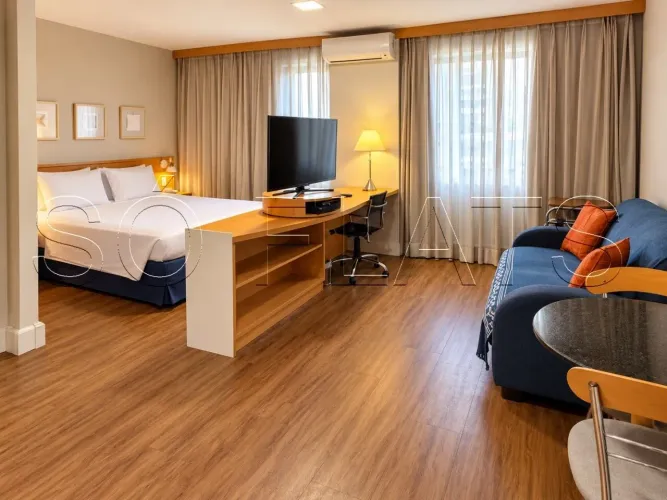 Apto disponível para locação com 28m², 1 dorm e 1 vaga no Jardins próximo da Av. 9 de Julh
