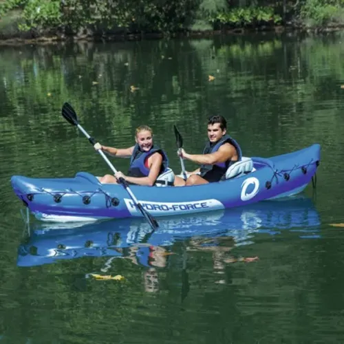 Caiaque Inflável 2 Pessoas 3.21m x 88cm 2 Remos - Lite-Rapid X2 Hydro Force