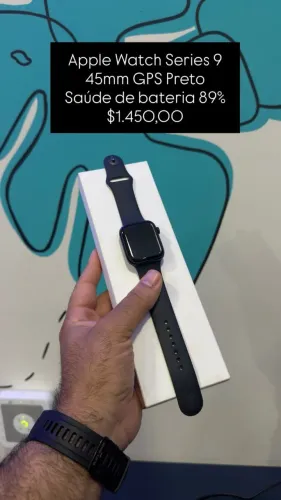 Seminovo: Apple Watch Series 9 45mm - Bateria 89% - Em estado de Novo! | Loja Fisica