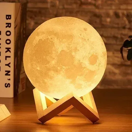 Umidificador Aromatizador e Luminária Lua Cheia 