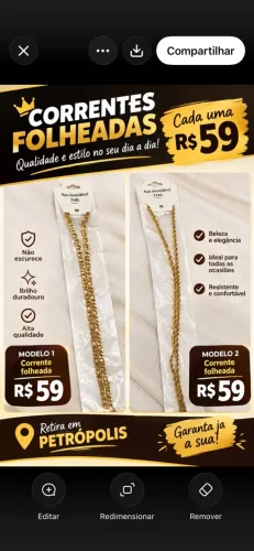 Corrente folheada