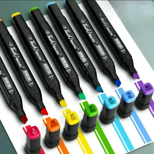 Kit 48 canetas marcadoras para colorir cabeça dupla