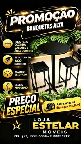 Mesa e cadeira alta