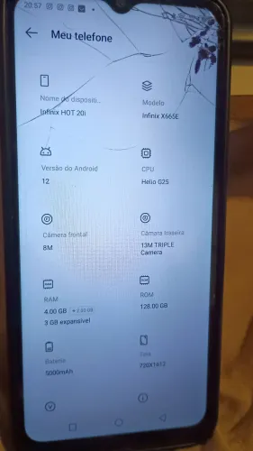 Celular Infinit hot20i