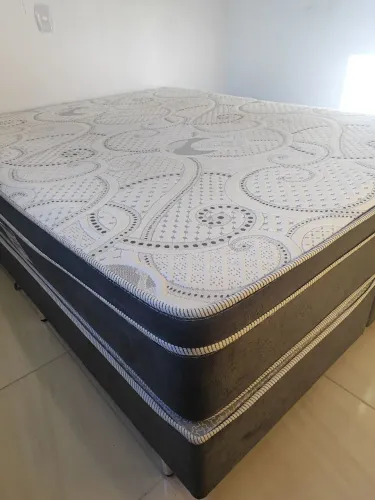 Colchão magnético + base box queen (faço a entrega!)