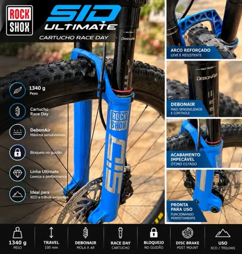 Suspensão RockShox Sid ultimate race day