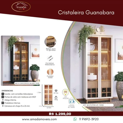 Cristaleira Guanabara - à pronta entrega