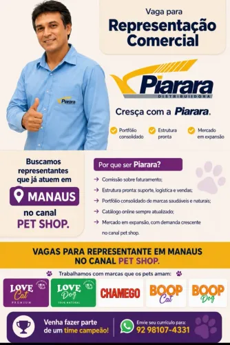 VAGA PARA REPRESENTANTE COMERCIAL