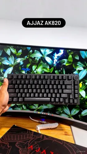 Teclado gamer ajjaz ak820 75% rgb White. @zathurainformatica Switch red