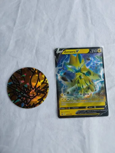 Carta e Moeda Pokémon: Zeraora EX com Moeda Colecionável !!