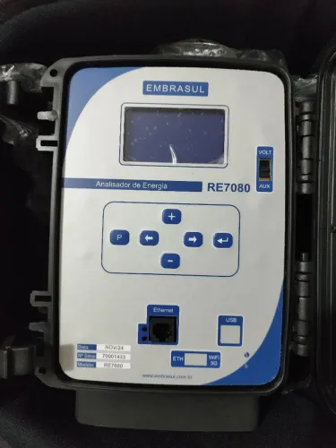 Analisador de Energia Embrasul RE7080 Completo | Sensor Flexível 6000A | Calibrado