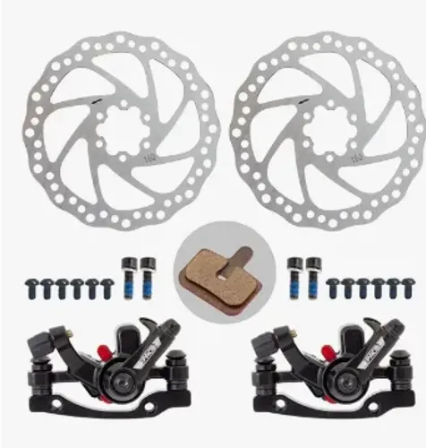 Kit Freio A Disco 160mm Mecânico Pinça/disco/adaptador paco