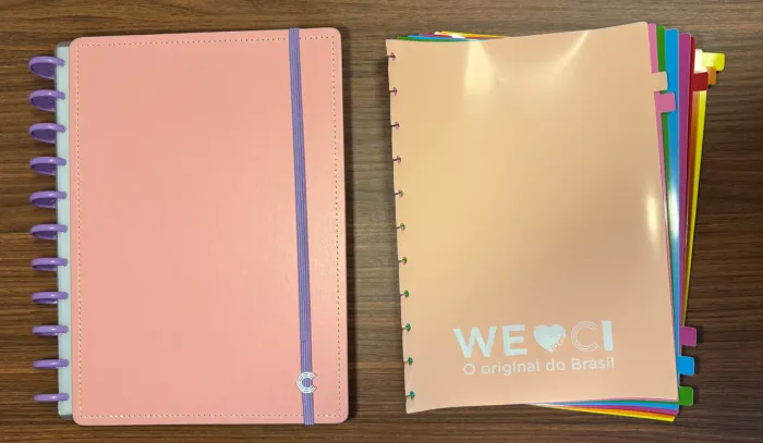 Caderno Inteligente G+ Original Rosé + 8 Divisórias | Excelente Estado