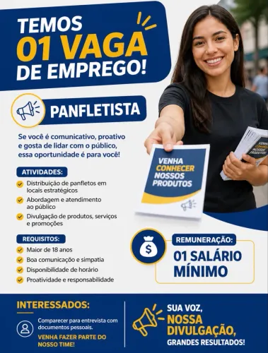 Vaga para panfletista 