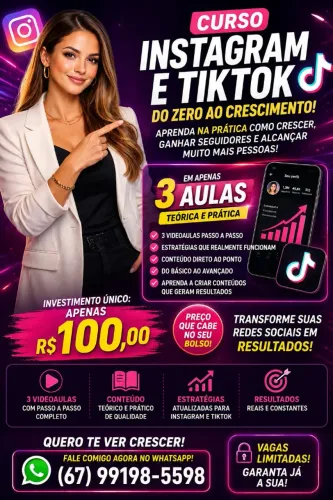 Curso prático com apenas 3 aulas