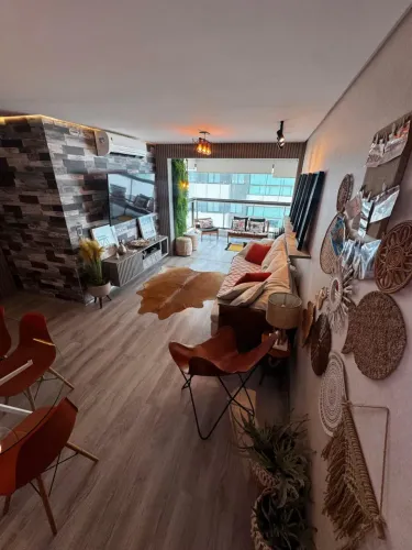Apartamento À Venda Beira-Mar Em Guaxuma | 114m² | 3 Quartos (1 Suíte) | Andar Alto | Vist
