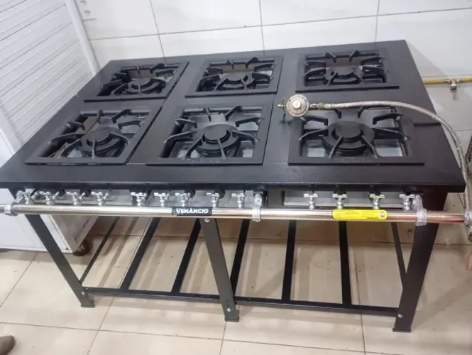 FOGÃO 6 BOCAS 40x40 NOVO