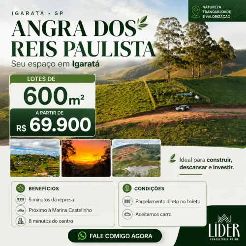 TERRENOS PARA CONSTRUIR EM IGARATÁ SP!!