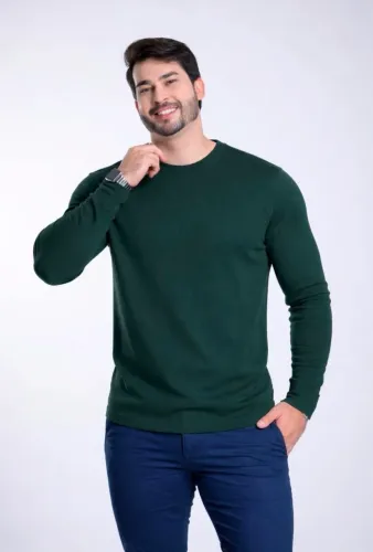 Camisa Tricot Premium Masculina Manga Longa