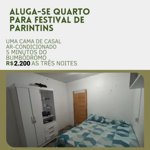 Aluga-se quarto para o festival folclórico de Parintins