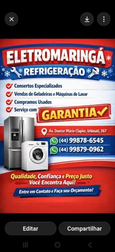 ASSISTÊNCIA TÉCNICA ESPECIALIZADA EM CONSERTOS DE GELADEIRAS LAVADORA FREEZERS SERVIÇOS 44