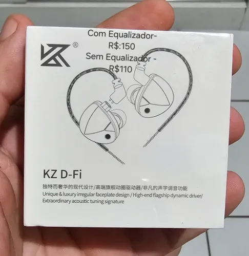 Fone KZ Di-Fi com e sem Equalizador.  Para retorno de palco sem Microfone. 