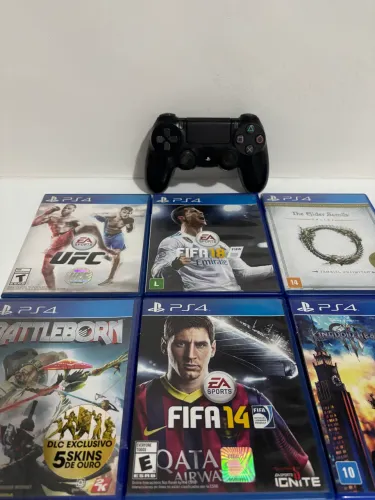 CONTROLE PS4 + 6 JOGOS 