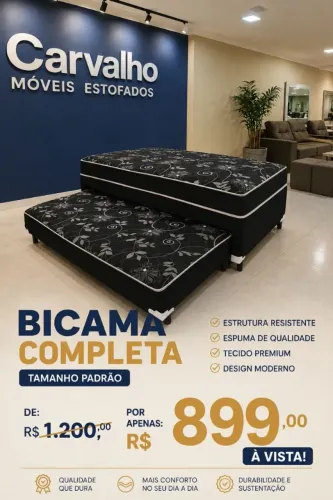 Promoção imperdível por apenas 899 Bicama nova solteiro padrão completa 