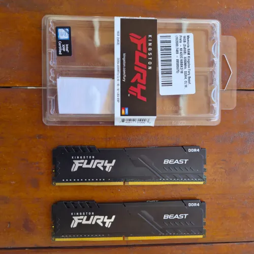 Memória RAM Kingston Fury Beast 16GB 2x8GB DDR4 3200MHz CL16 Dual Channel