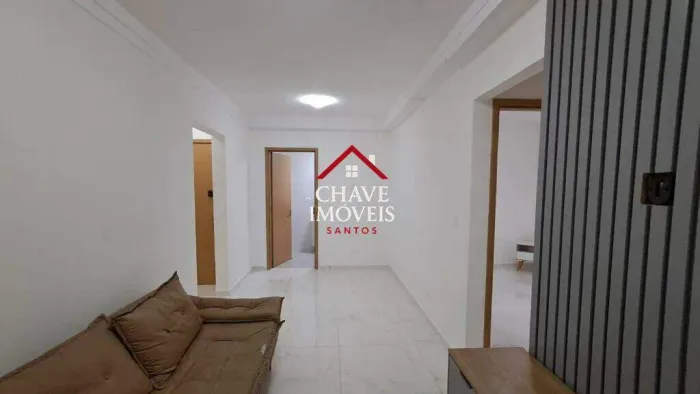 Apartamento com 2 dormitórios para alugar, 70 m² por R$ 5.900,02/mês - Boqueirão - Santos/