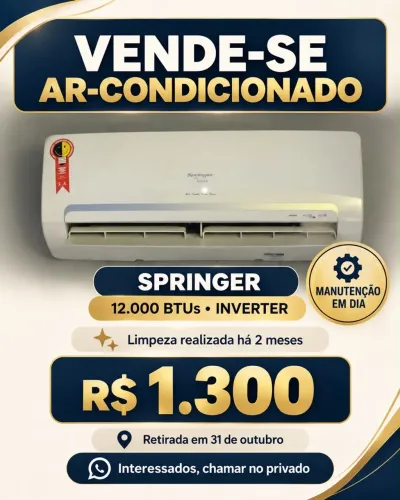 Vendo central de ar 12 mil btus inverter