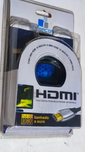 Cabo Mini HDMI para Mini HDMI 3 Metros Banhado a Ouro (Inforcon YWD-101D)