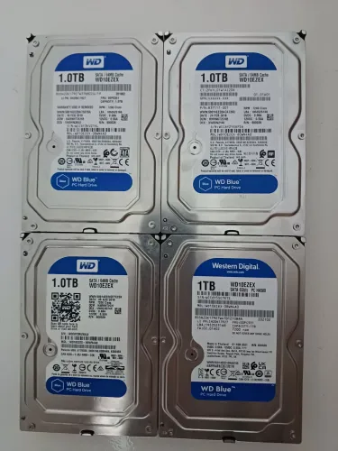 4 hds 1tb wd Blue cftv nvr dvr cpu
