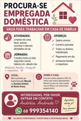 Vaga para doméstica