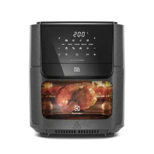 Air Fryer Oven Electrolux 12L Digital Grafite c/ Espeto 220V Novo na caixa sem uso.