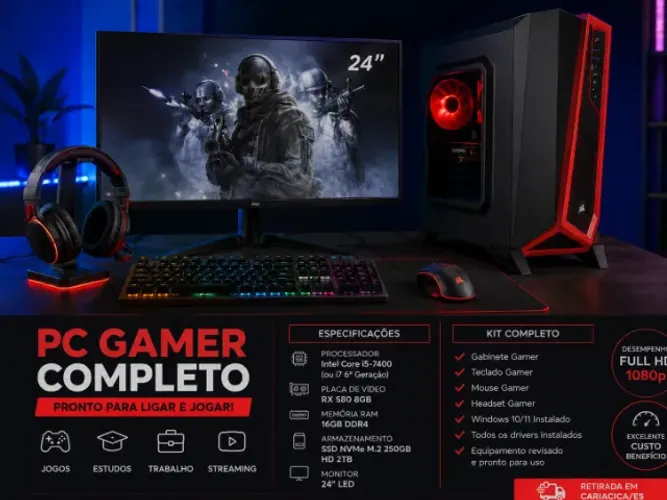 PC Gamer Completo + Monitor