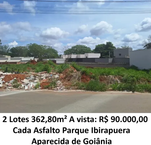 Leia a descrição: 2 Lotes 362,80m² (Asfalto) Parque Ibirapuera