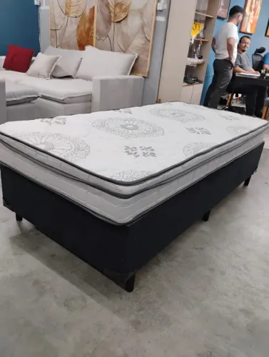 Cama base box solteiro + colchão