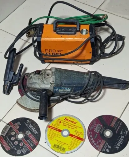 Kit Máquina de Solda e Esmerilhadeira/Lixadeira