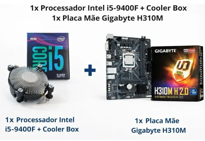 Kit Upgrade Gamer Barato! Intel Core i5 9400F + Placa-Mãe H310 (Ótimo Estado)