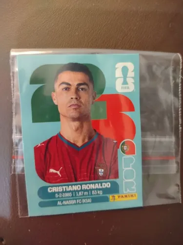 Cristiano Ronaldo CR7 figurinha da copa 2026 PANINI