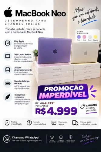 Macbook Neo Lacrado. Imperdível