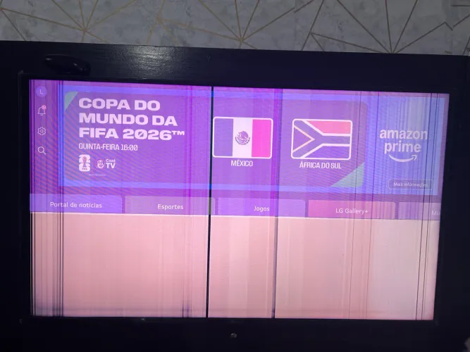 TV 50 polegadas LG com o led quebrado