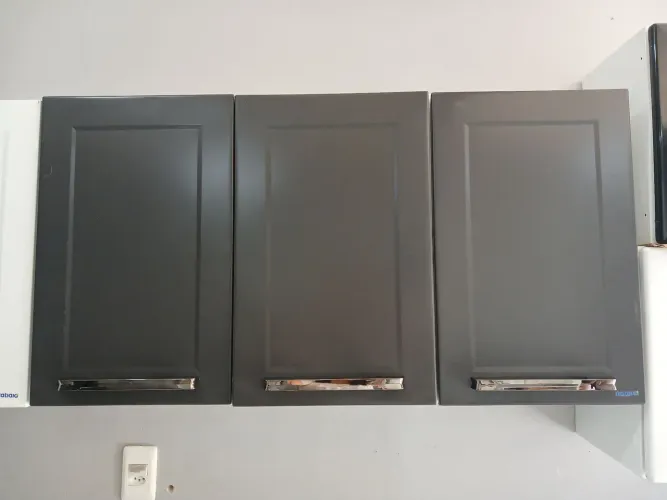 Armário Aéreo Florença cor Grafite -- 3 portas Aço Itatiaia 
