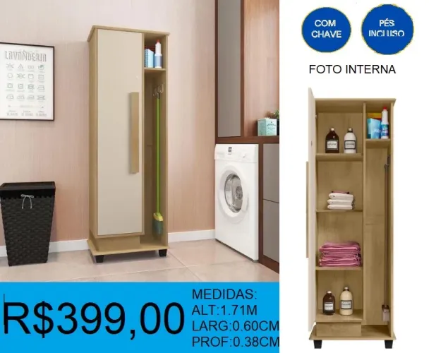 Armário para lavanderia - a pronta entrega