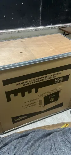 MÁQUINA DE SORVETE NA CHAPA 1400W! NOVA!!!